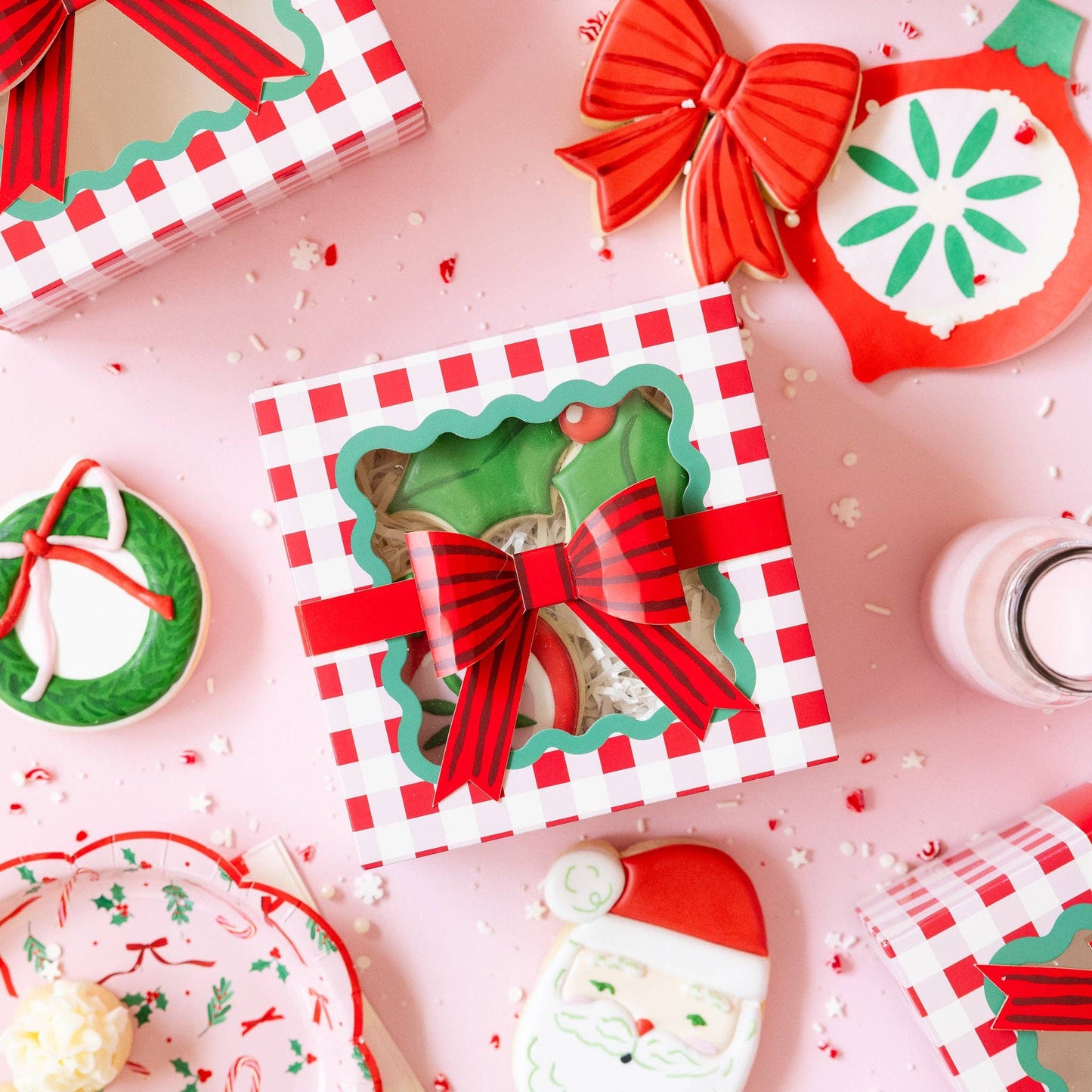 Plaid Christmas Cookie Box