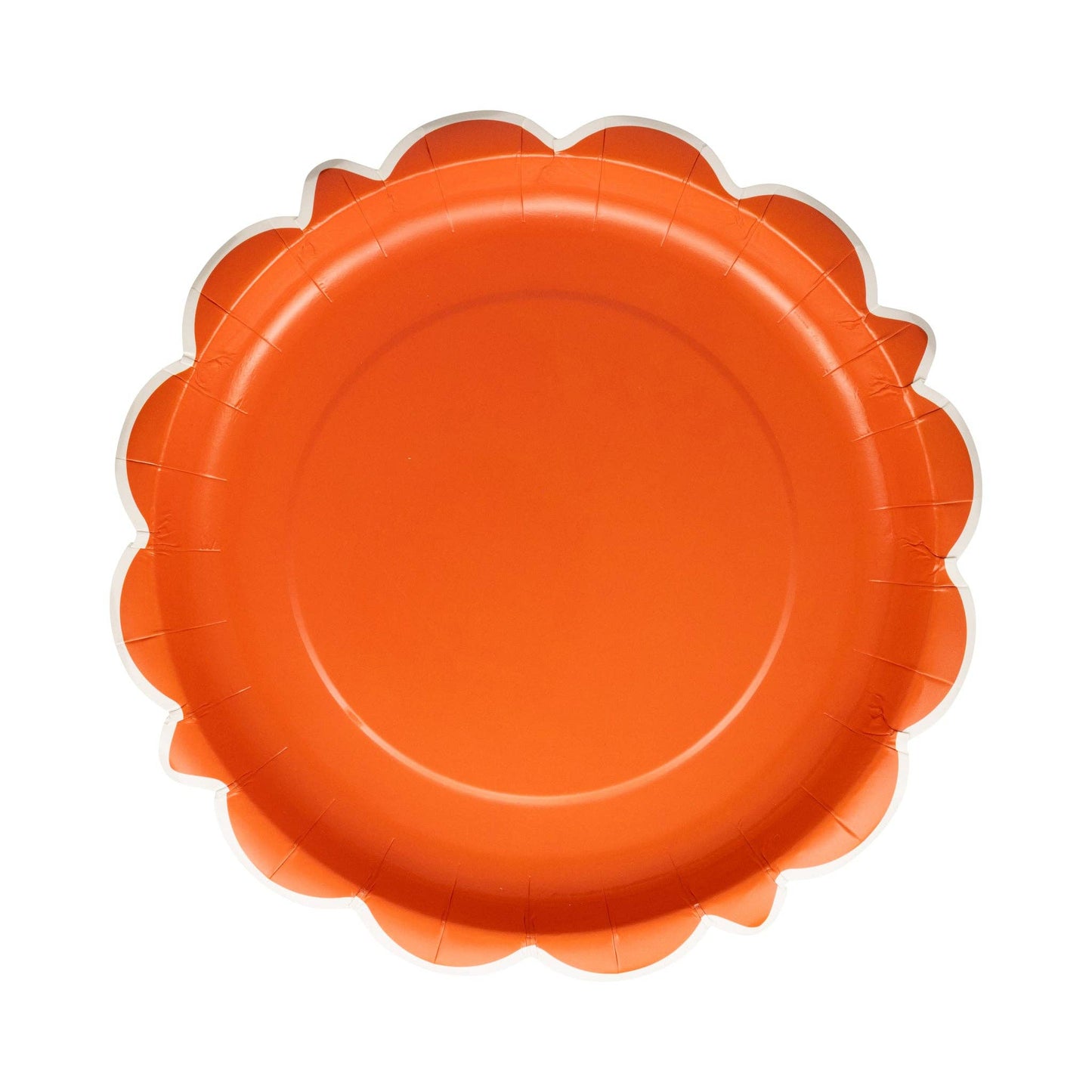 Rust Scalloped Round 10" Paper Plate