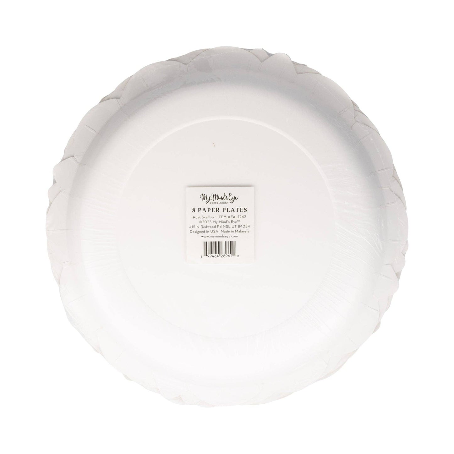 Rust Scalloped Round 10" Paper Plate