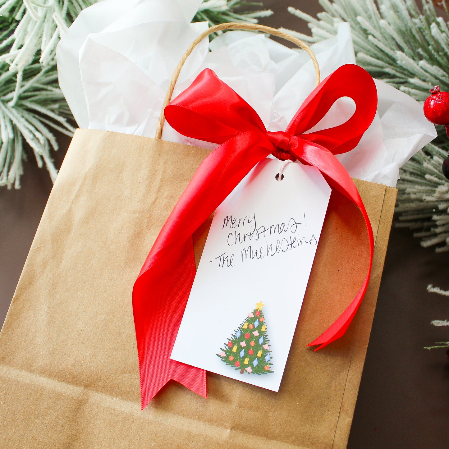 Our Colorful Vintage Ornament Christmas Tree gift tags add a festive touch to your holiday presents. These cute tags come in sets of eight and include pre-cut string.