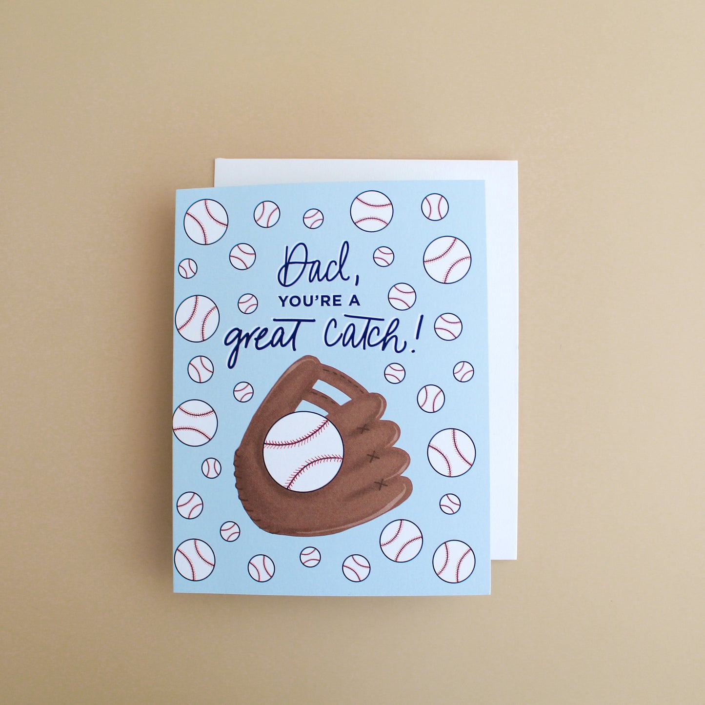 Dad, You're A Great Catch Baseball Greeting Card
