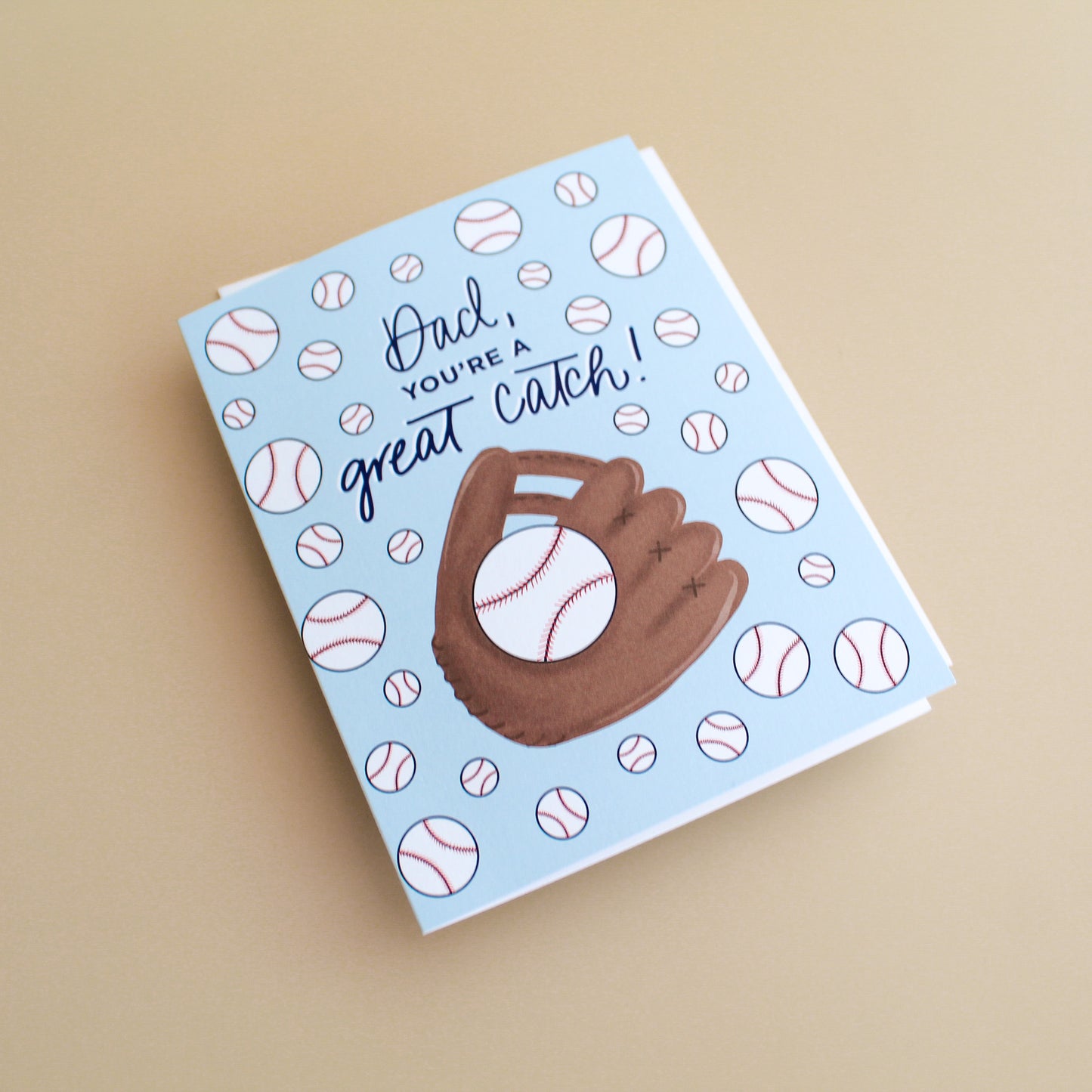 Dad, You're A Great Catch Baseball Greeting Card