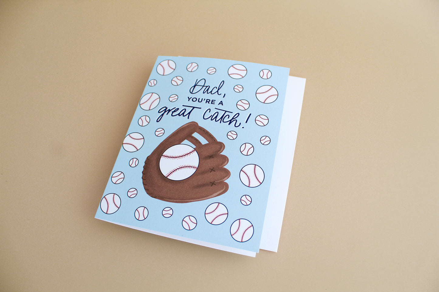 Dad, You're A Great Catch Baseball Greeting Card