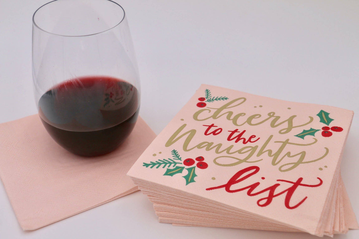 Funny Christmas Napkins | Cheers to the Naughty List - 20ct: Default Title