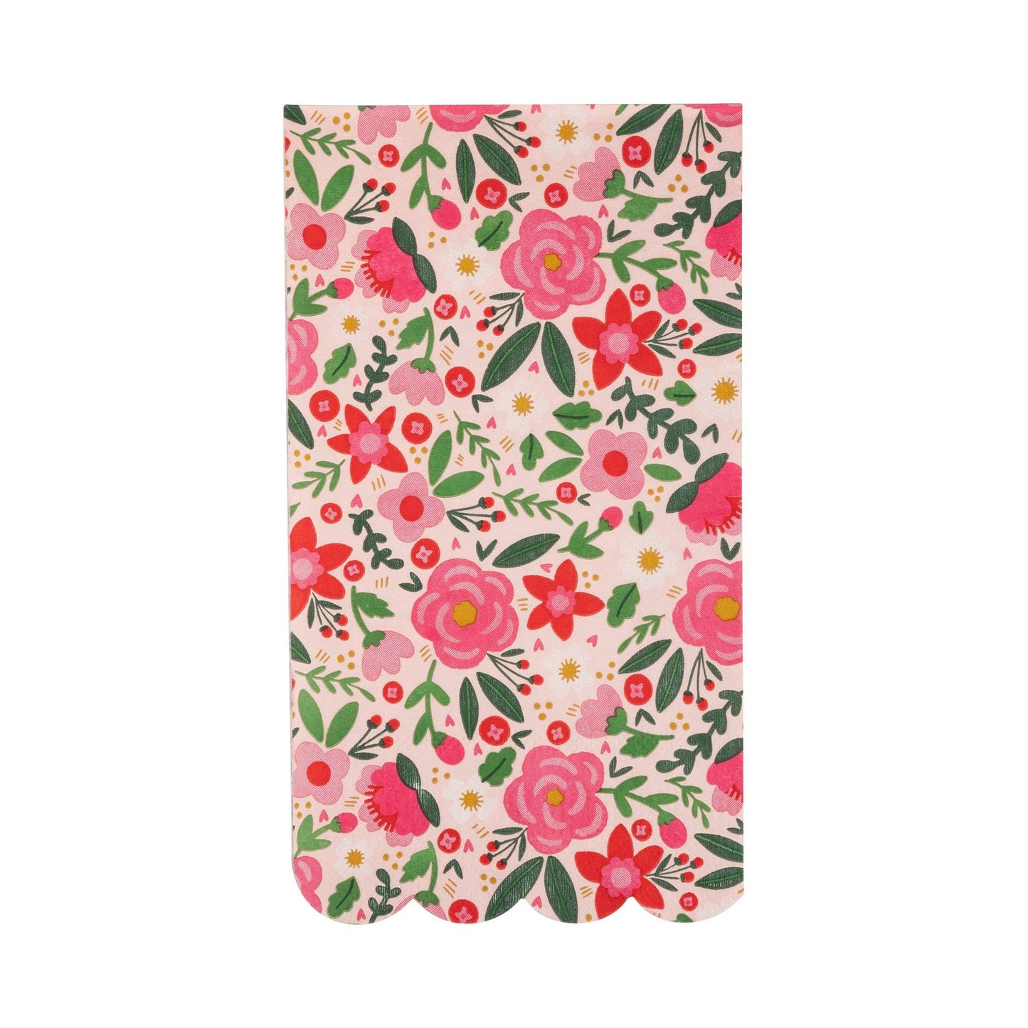 Elevate your dining experience with our charming Floral Scalloped Dinner Napkin! Featuring a whimsical design and delicate gold foil accents, these napkins add a touch of elegance and fun to any table setting. Whether you’re celebrating Valentine’s Day, hosting a special dinner, or just sprucing up a weeknight meal, these napkins are sure to impress.