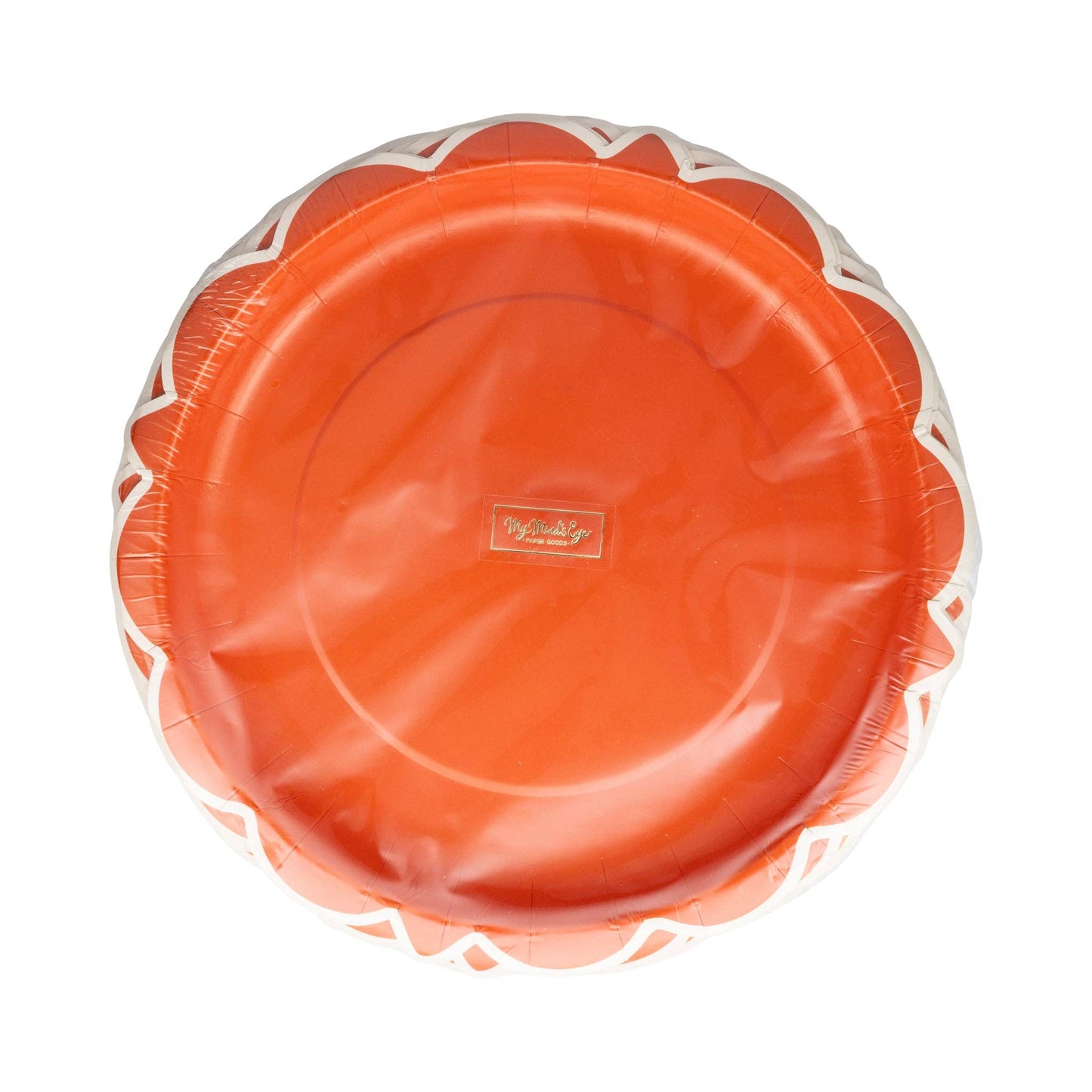 Rust Scalloped Round 10" Paper Plate