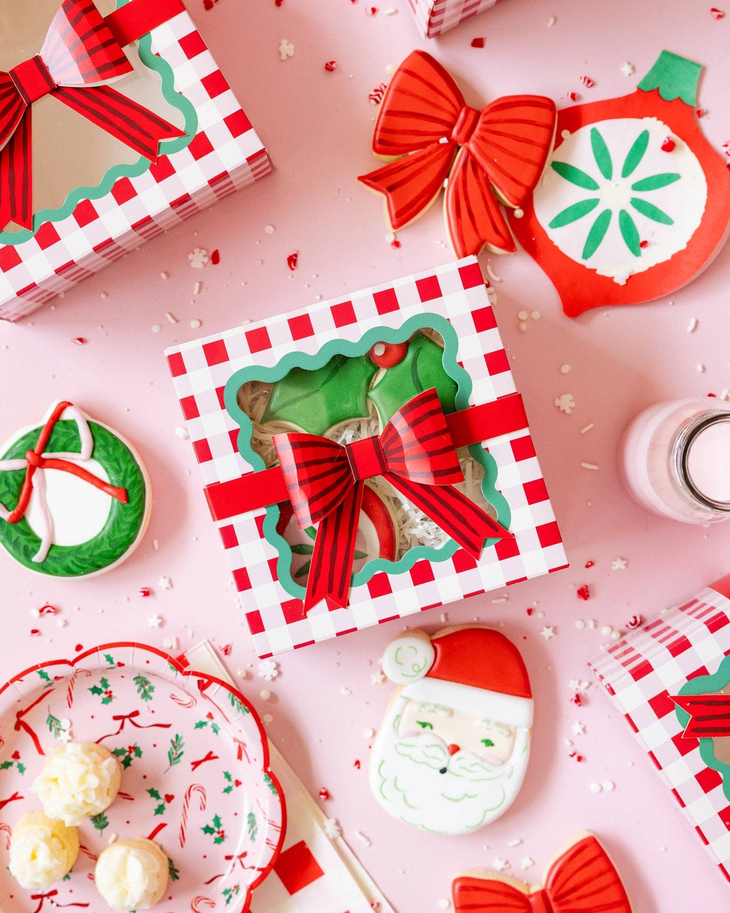 Plaid Christmas Cookie Box