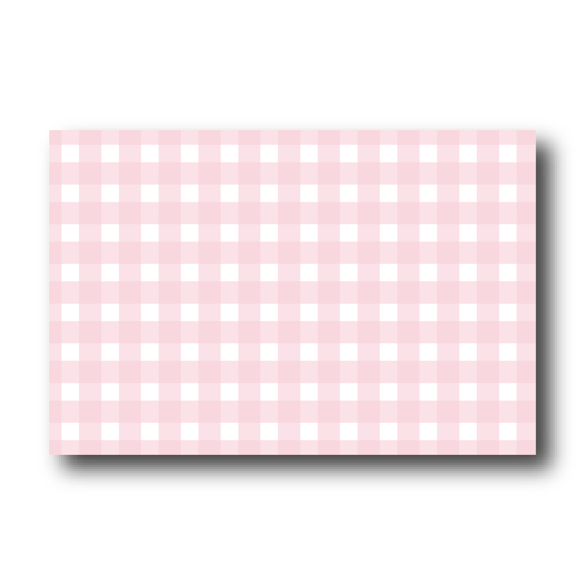 pink gingham paper placemats for a birthday or picnic theme