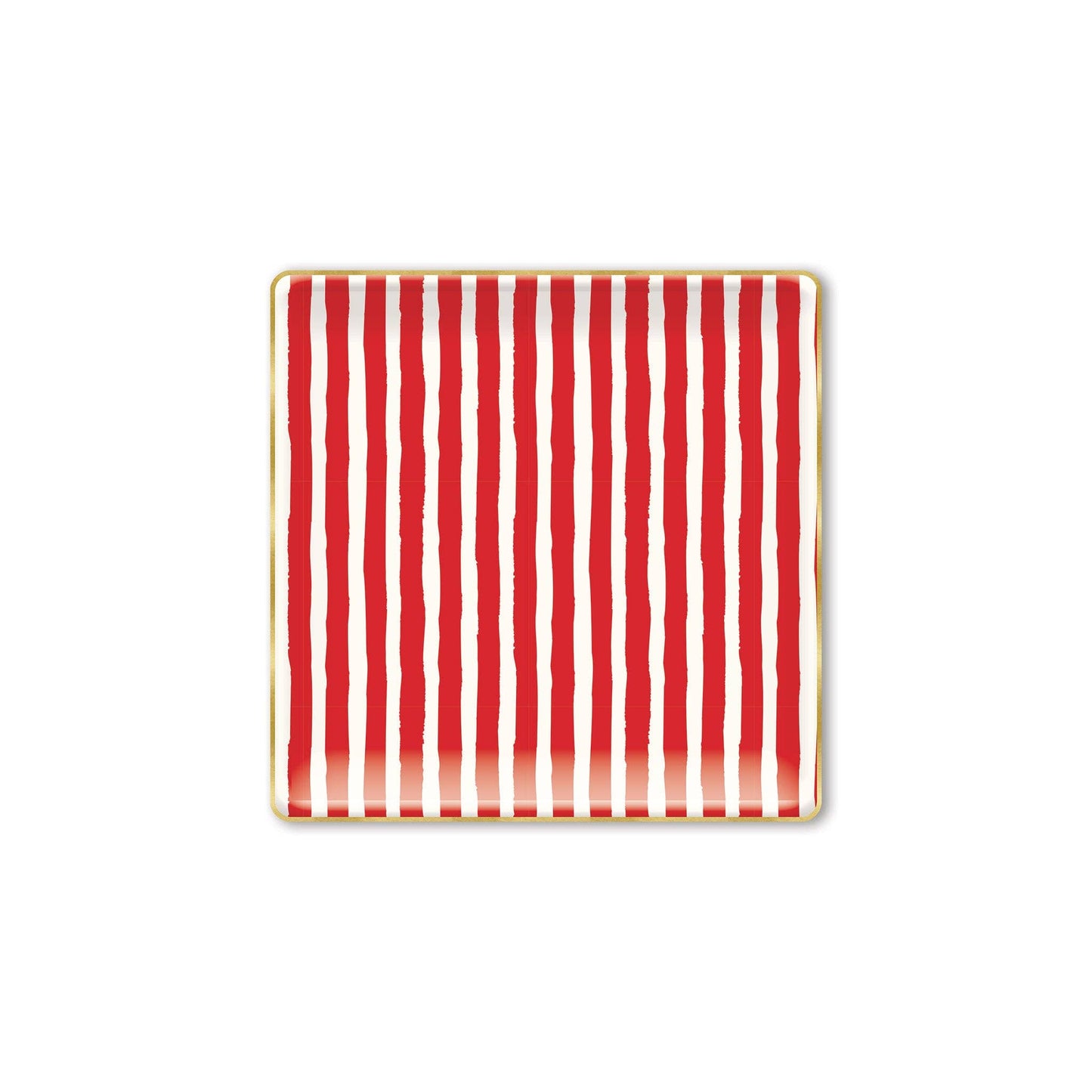 Holly jolly stripes makes these 8 inch party plates perfect to add holiday spirit to the table at your Christmas party