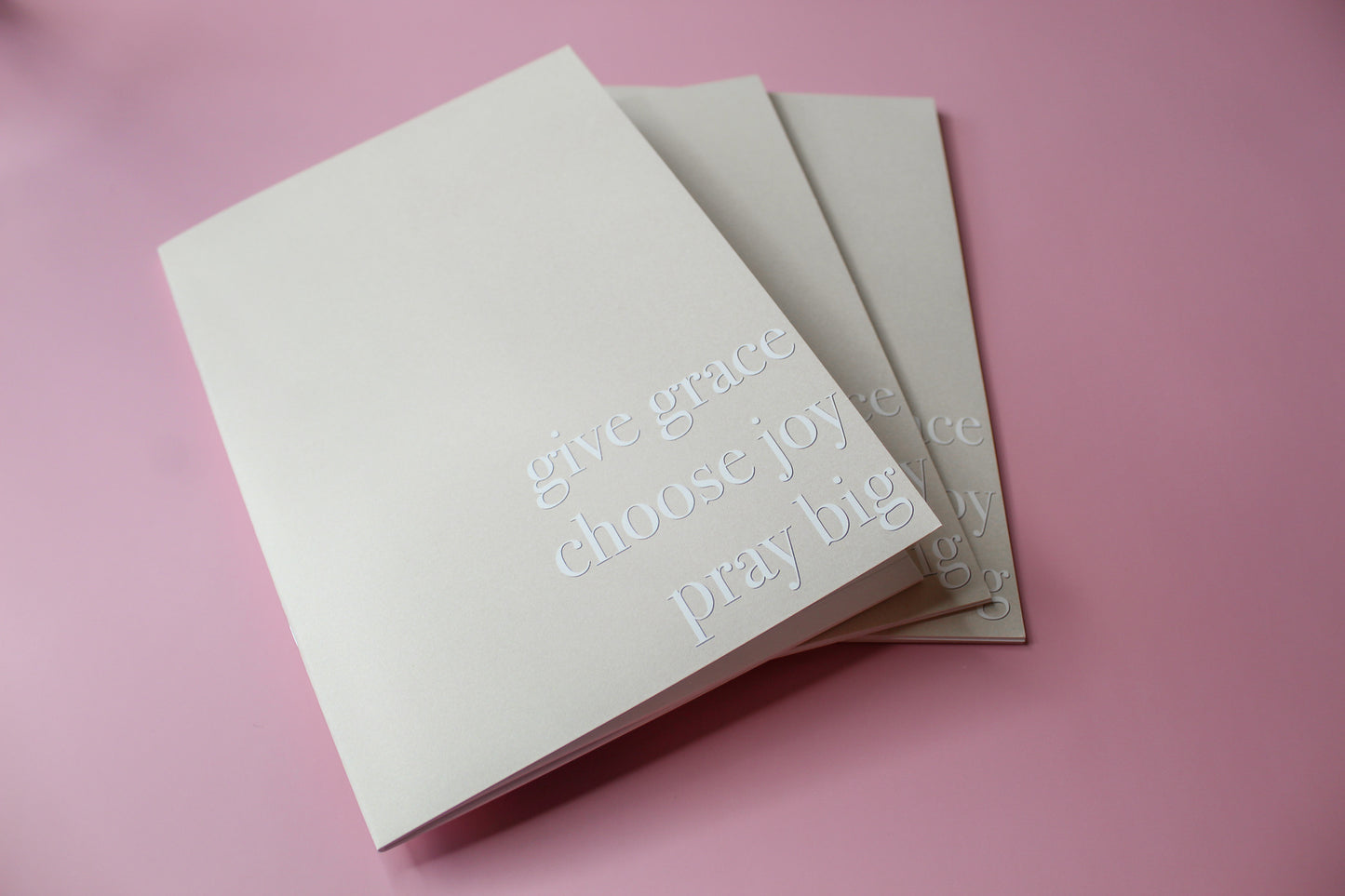 Give Grace, Choose Joy, Pray Big journal is great for the office, to stick in your purse or to use as a prayer journal.