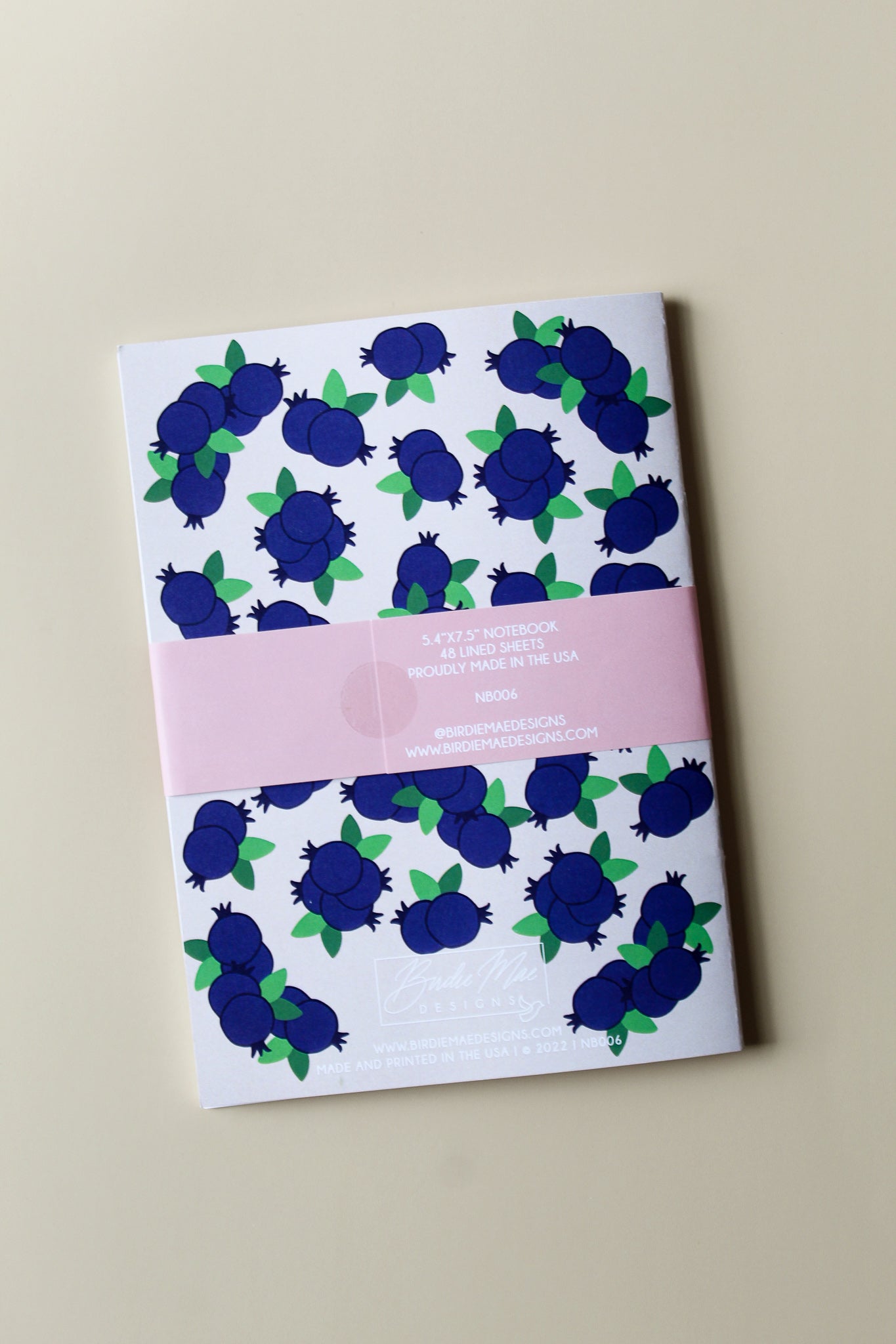 blueberry print journal