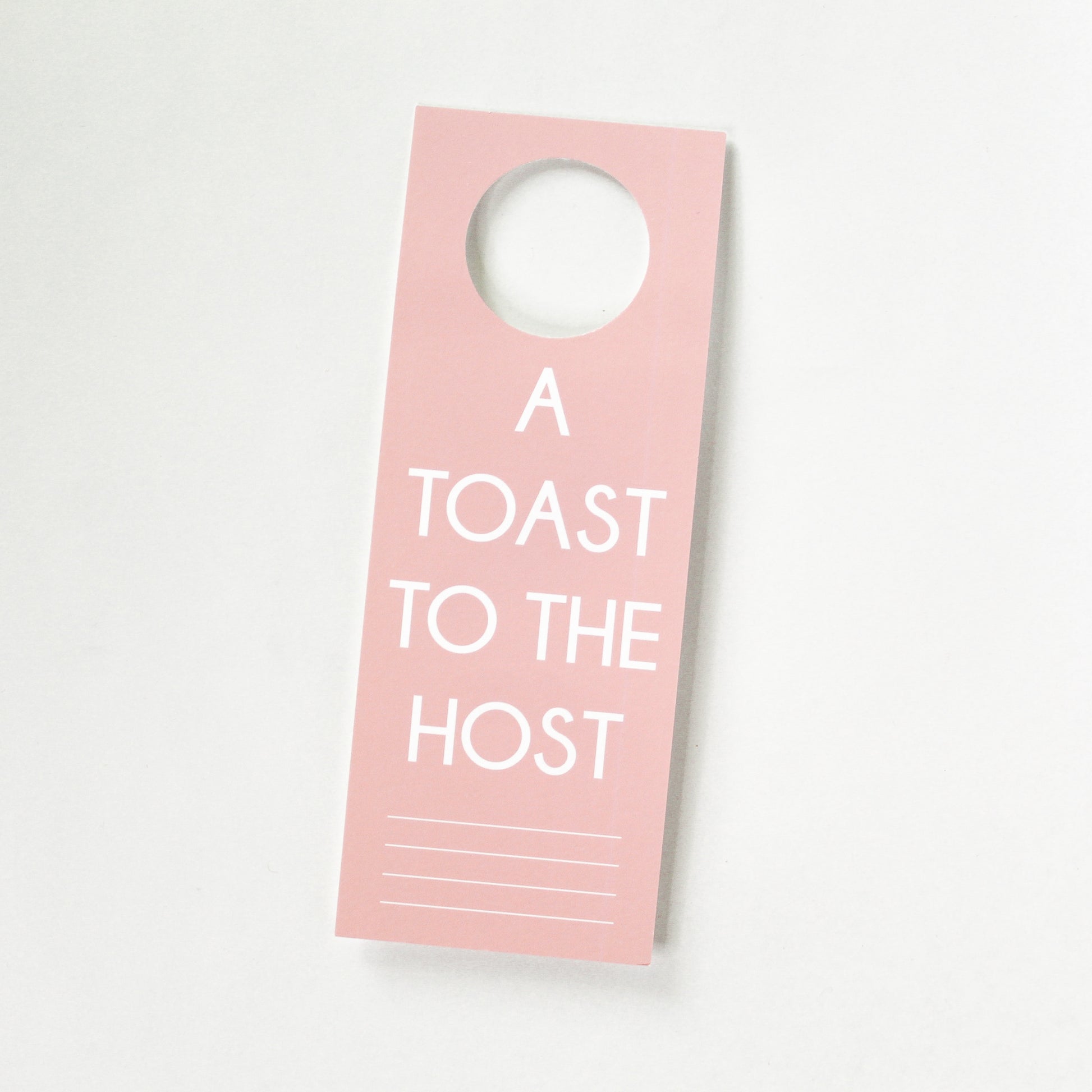 hostess gift with our 'A Toast to the Host' Bottle Neck Gift Tags