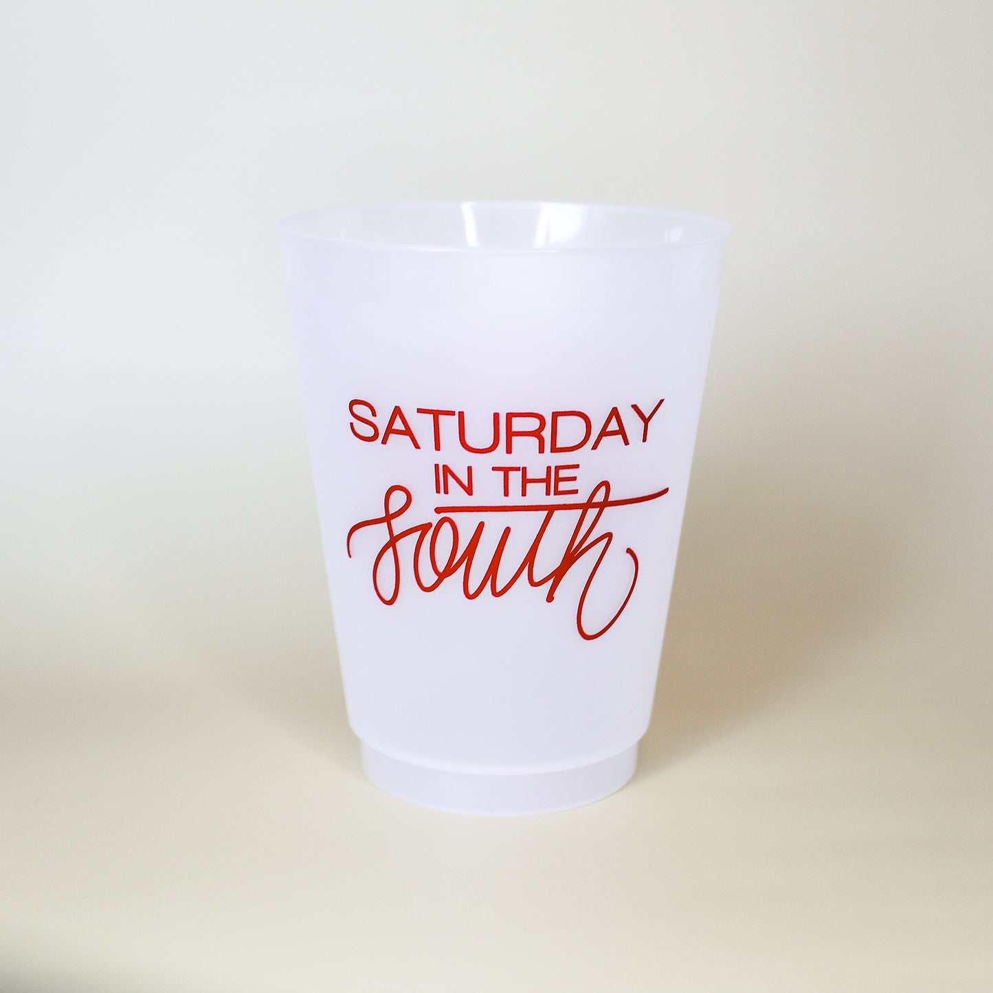 red 'Saturday In The South' cup, Tailgate party Cup, Football party cup