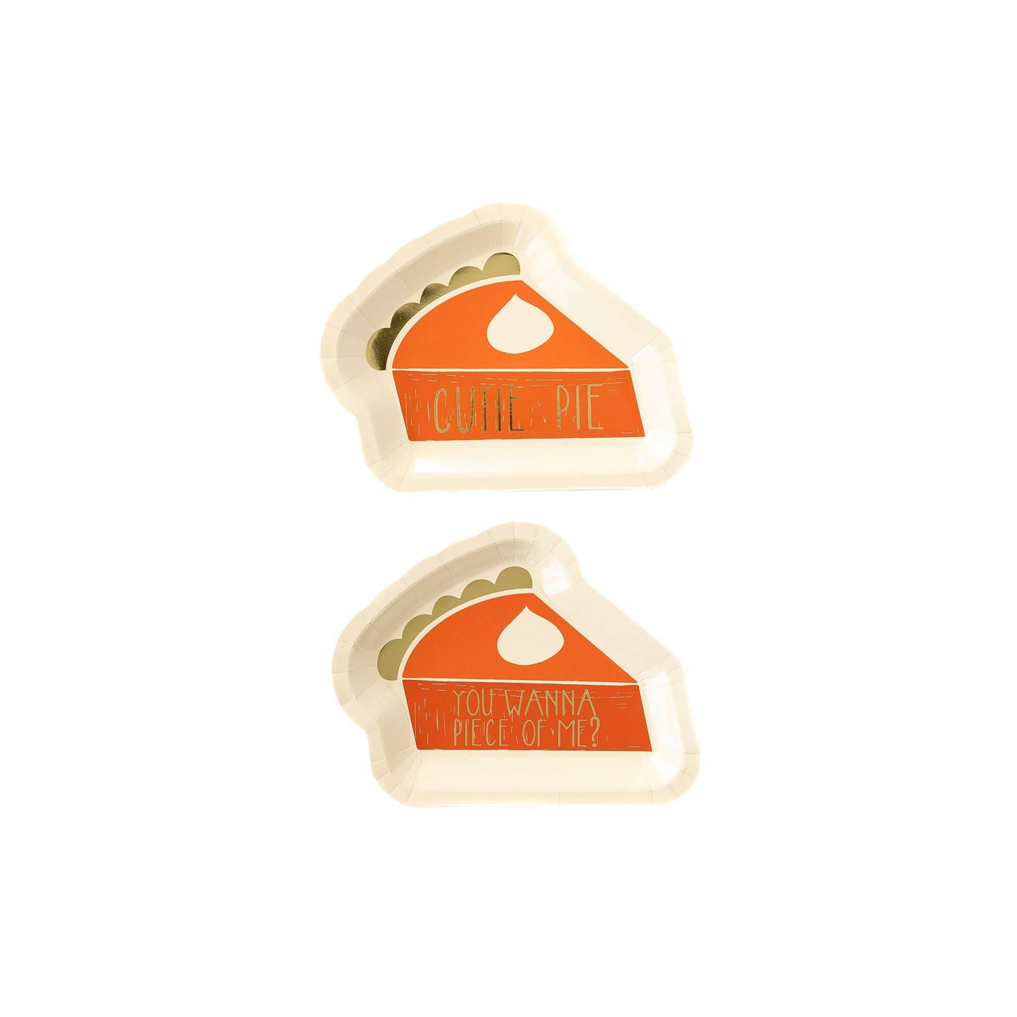 Pumpkin Pie Shaped Thanksgiving Plates