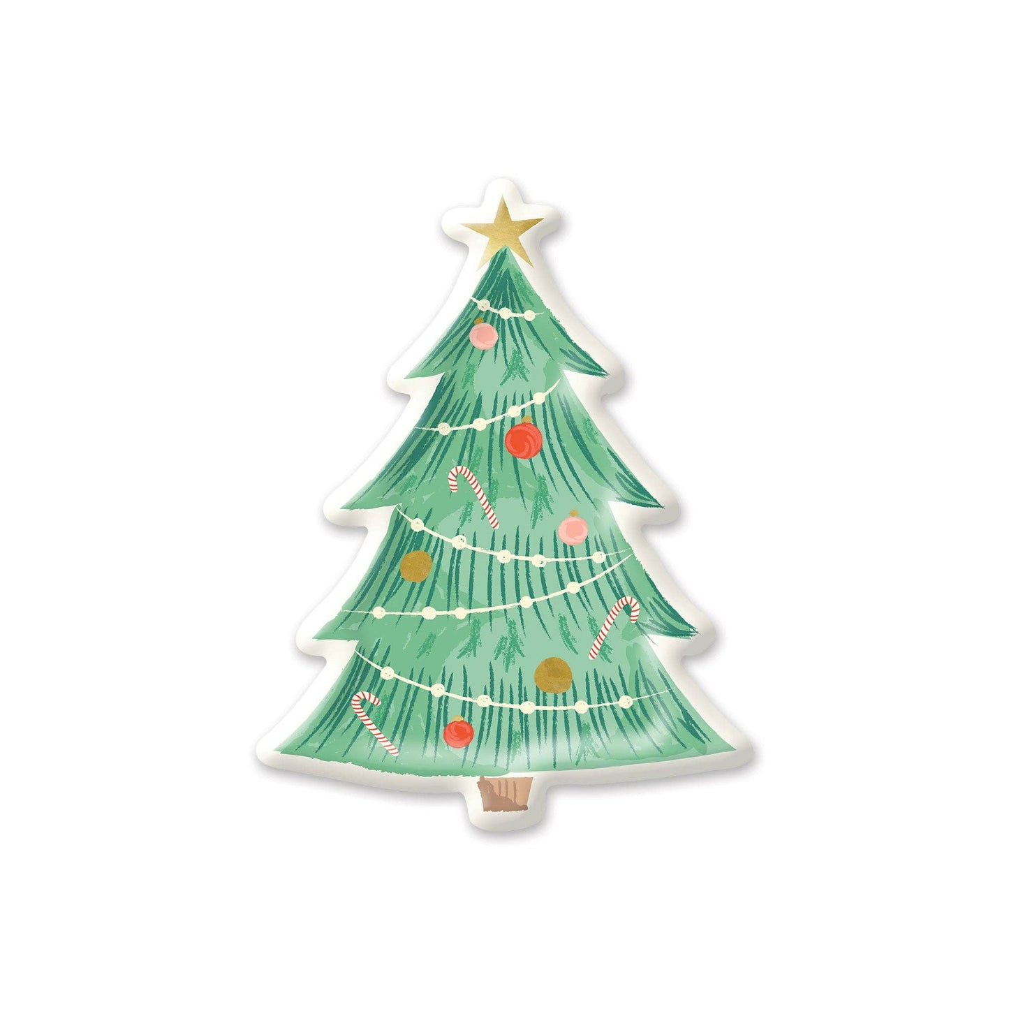these die cut tree party plates are will add a touch of magic to your Christmas dinner, or make Christmas morning breakfast a jolly affair that your loved ones will remember for a long time.