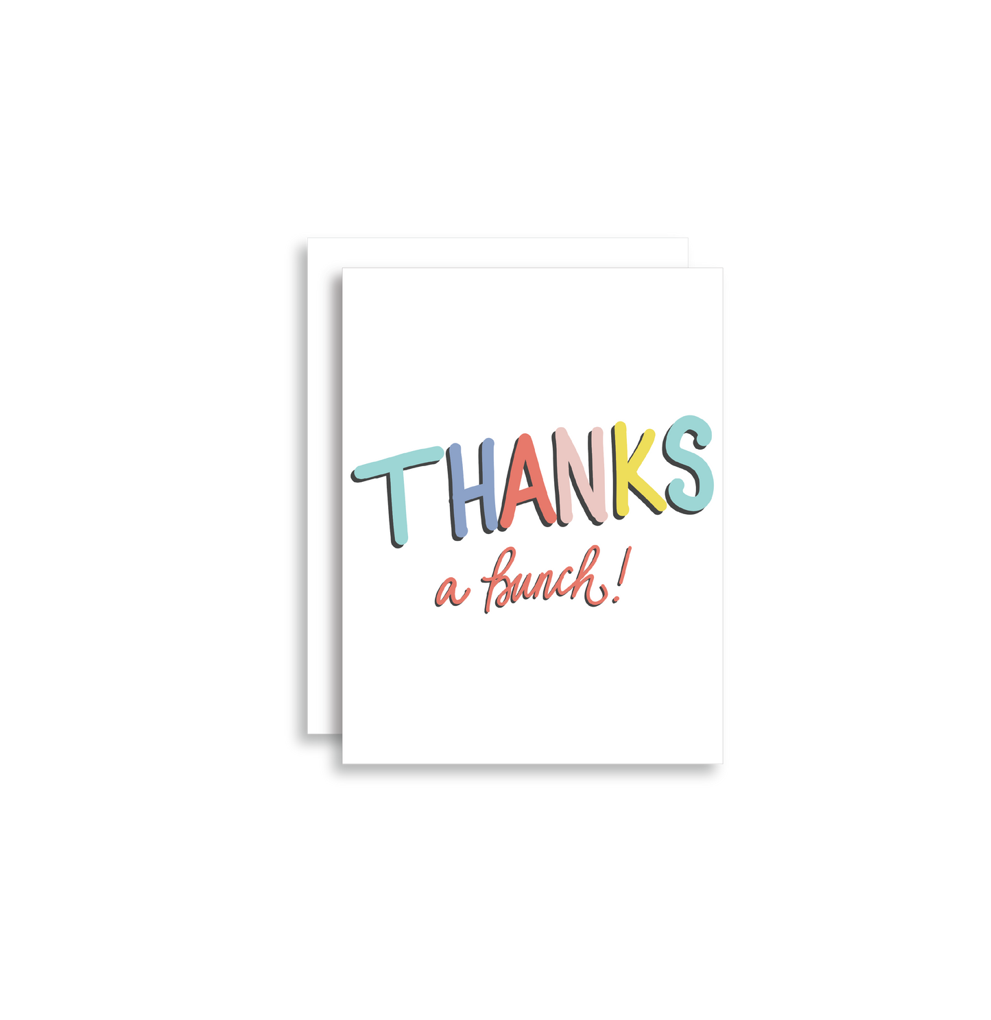 'Thanks A Bunch!' card, Thank you card, blank thank you card