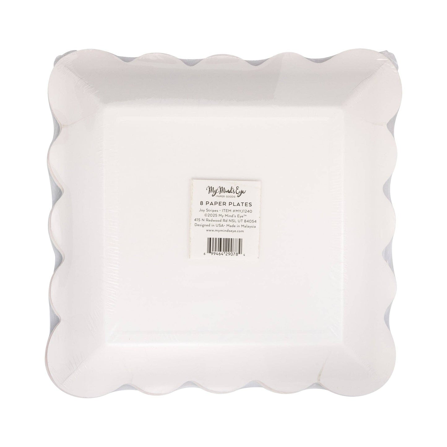 Joy Striped Christmas Plates