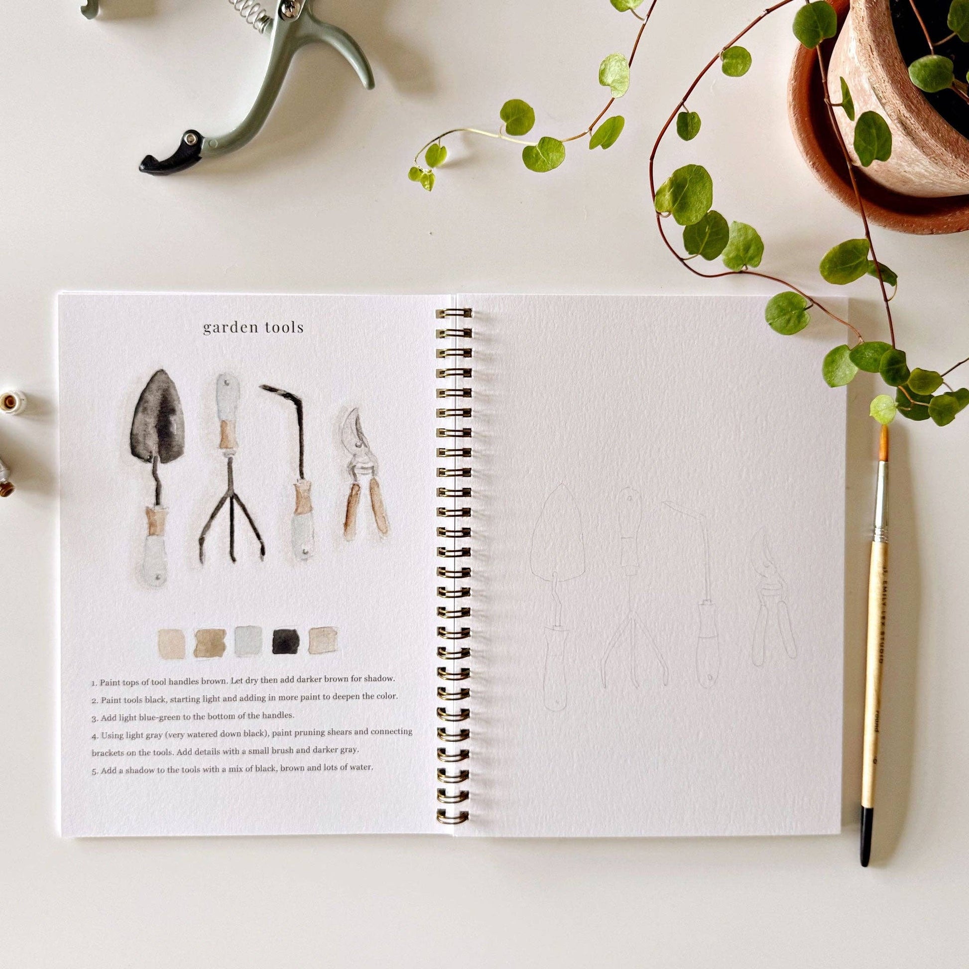 watercolor workbook, watercolor activity book, watercolor coloring book, painting gift, art gift, art supplies for beginners, watercolor for kids, watercolor for adults, creative gift idea, watercolor sketchbook