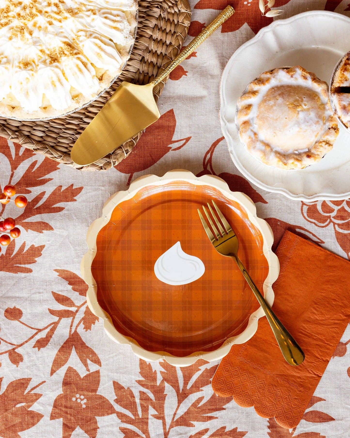 Pumpkin Pie Paper Plate