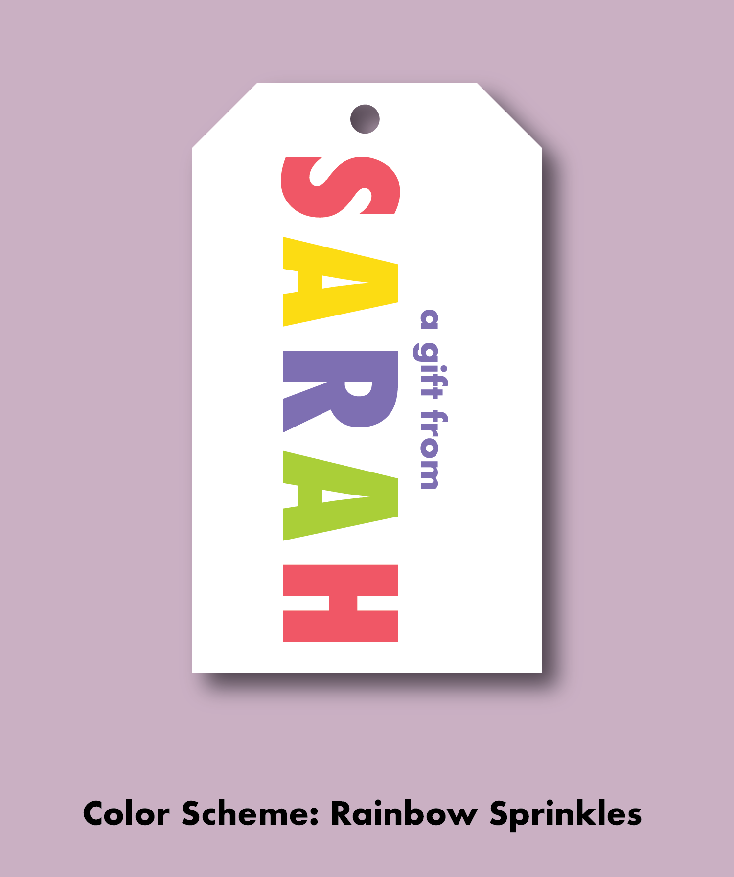 custom girls name gift tags, girls custom birthday gift tags, custom rainbow name gift tags, custom kids gift tags, custom kids birthday present gift tags, custom bright name gift tags, custom colorful gift tags, custom bachelorette party gift tags, custom bridal party gift tags, custom hostess gift tags, custom shower gift tags