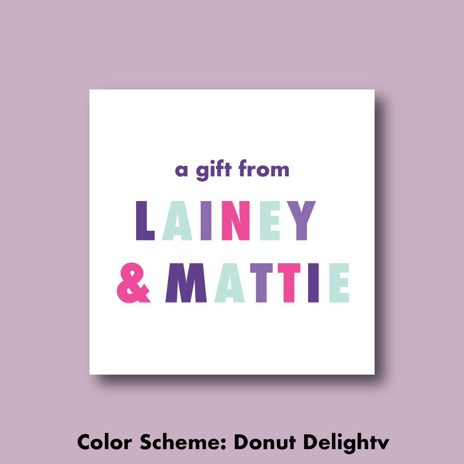 a gift from custom gift tag, girls custom gift tag, girl gift tag, custom gift tags for girls, bachelorette party gift tags, bridesmaid gift tags, rainbow gift tags, colorful custom boys gift tags, pink purple custom girls gift tags, bright colorful custom boys gift tags, gift tags for kids, gift tags for wedding favor