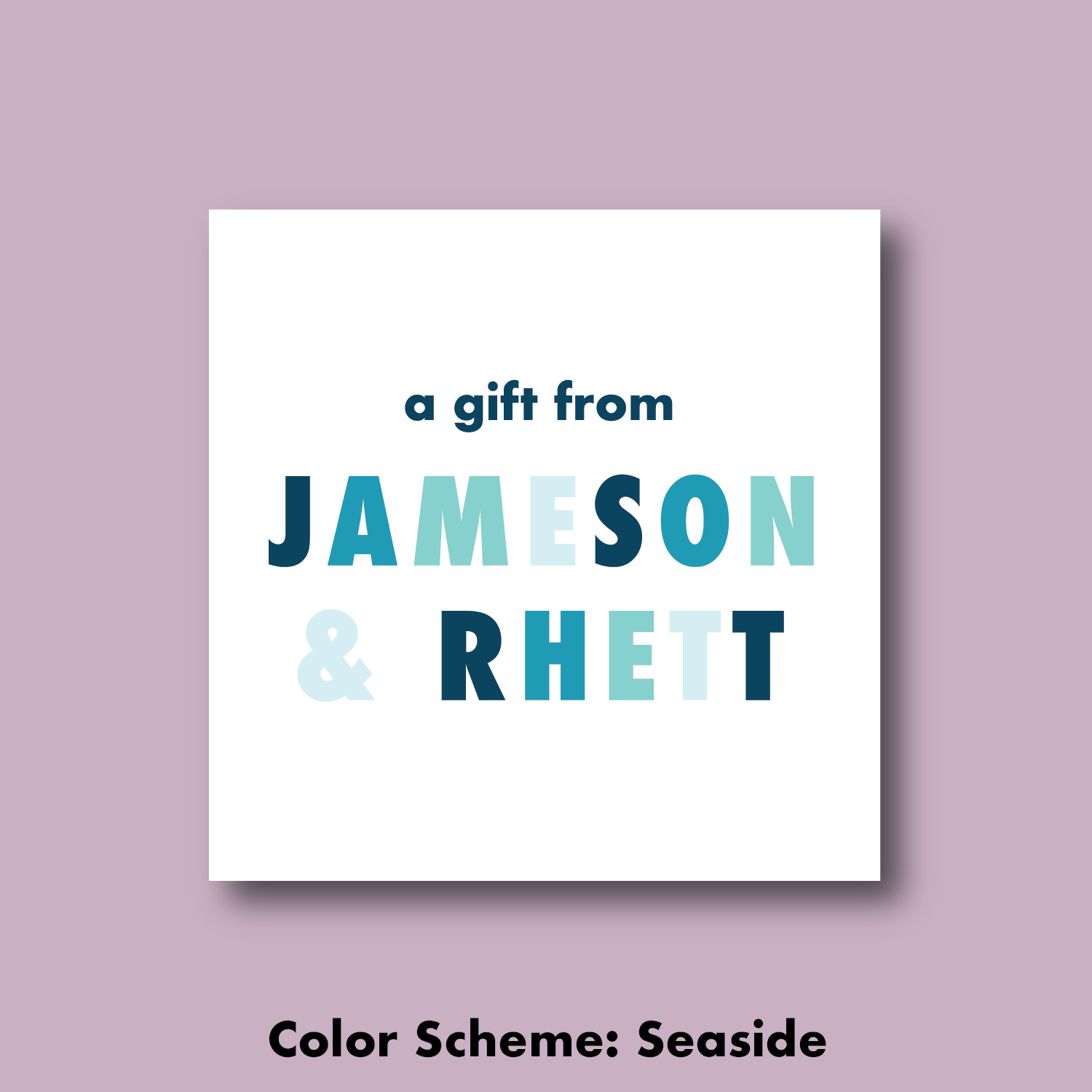 a gift from custom gift tag, girls custom gift tag, girl gift tag, custom gift tags for girls, bachelorette party gift tags, bridesmaid gift tags, rainbow gift tags, colorful custom boys gift tags, pink purple custom girls gift tags, bright colorful custom boys gift tags, gift tags for kids, gift tags for wedding favor