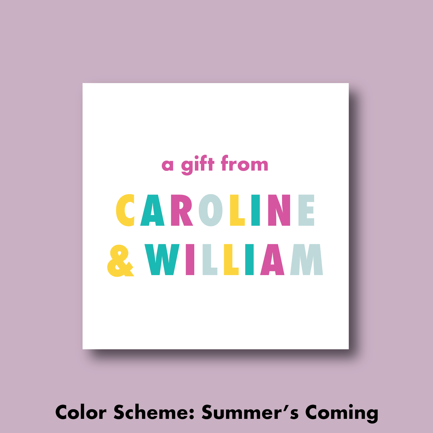 a gift from custom gift tag, girls custom gift tag, girl gift tag, custom gift tags for girls, bachelorette party gift tags, bridesmaid gift tags, rainbow gift tags, colorful custom boys gift tags, pink purple custom girls gift tags, bright colorful custom boys gift tags, gift tags for kids, gift tags for wedding favor
