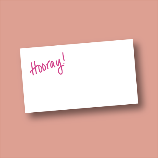 Hooray bitty note card, congratulations note card