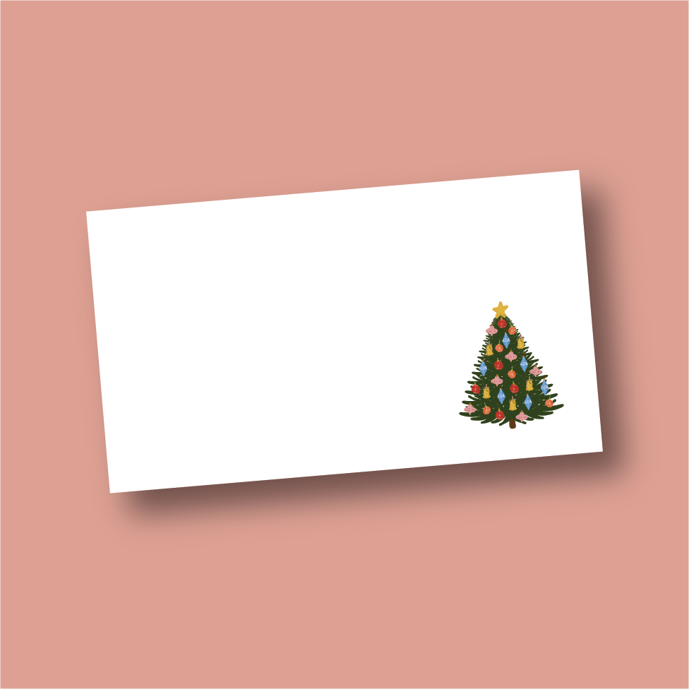 Colorful Christmas Tree Note cards 