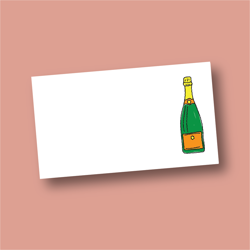 Champagne Bitty Note cards, small note cards.