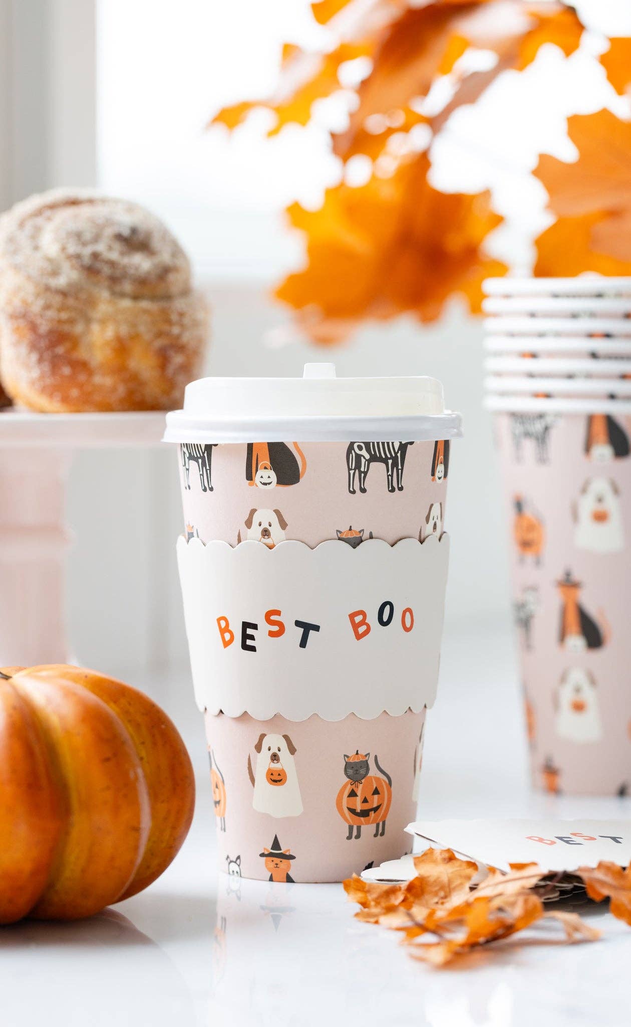 Get ready to add some flair to your Halloween festivities with our Boo Costume Pets To Go Cup! These playful cups are perfect for sipping on the go (hello, neighborhood trick or treat stroll!) and will spice up any party. Say goodbye to plain old to go cups and hello to a new level of fun.