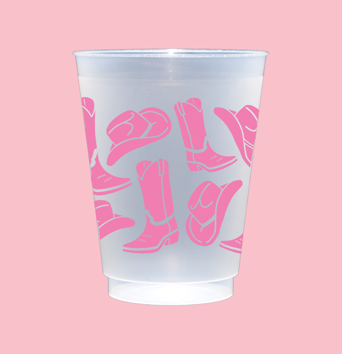 Add some cowgirl flair to your celebrations with our Let's Go Girls Party Cups! Featuring vibrant hot pink cowboy boots and hats scattered across the frosted cup, these party essentials are perfect for everything from birthdays to bachelorette bashes and any occasion in between. Whether you're line dancing into the night or celebrating with your best gals, these cups bring the perfect mix of fun and style to your event!