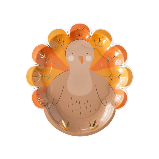 Introducing our Little Turkey Kid's Thanksgiving Plate, the perfect addition to your Thanksgiving table! This quirky, turkey-shaped plate will make mealtime fun for kids. Say goodbye to boring plates and hello to a playful and unique dining experience for your little ones.