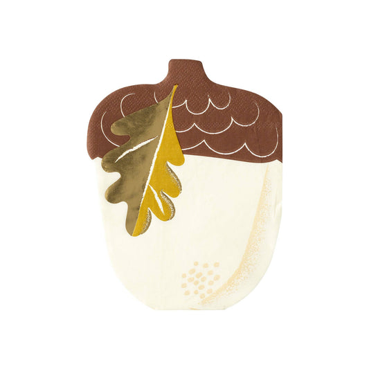Add an autumn touch to your table with this Acorn Napkin. This harvest-themed napkin features a playful acorn shape that is sure to bring a smile to your guests. Perfect for Thanksgiving or any fall gathering, it's the perfect combination of fun and function.