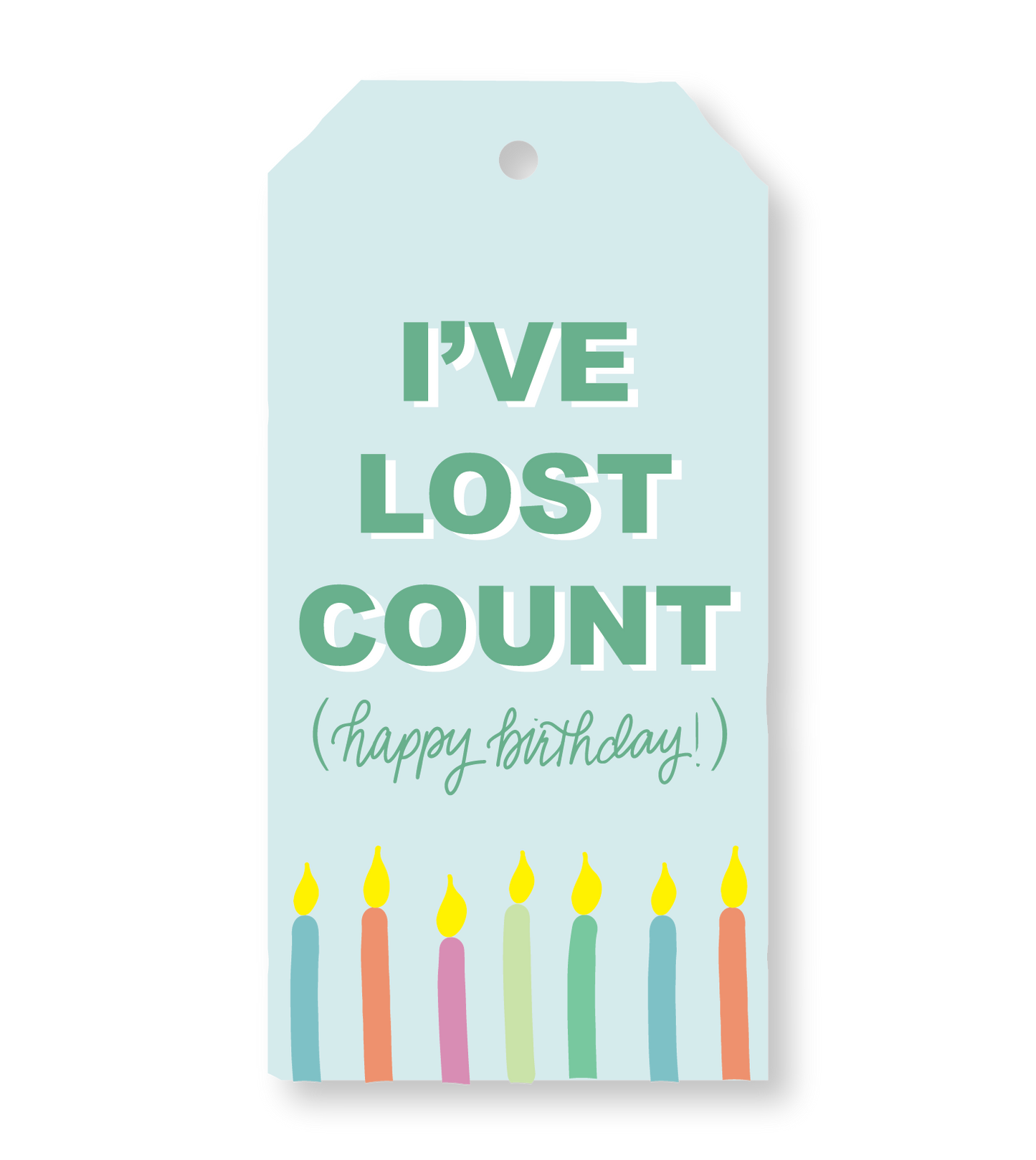 Lost Count Happy Birthday Gift Tags