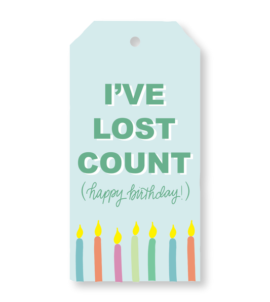 Lost Count Happy Birthday Gift Tags