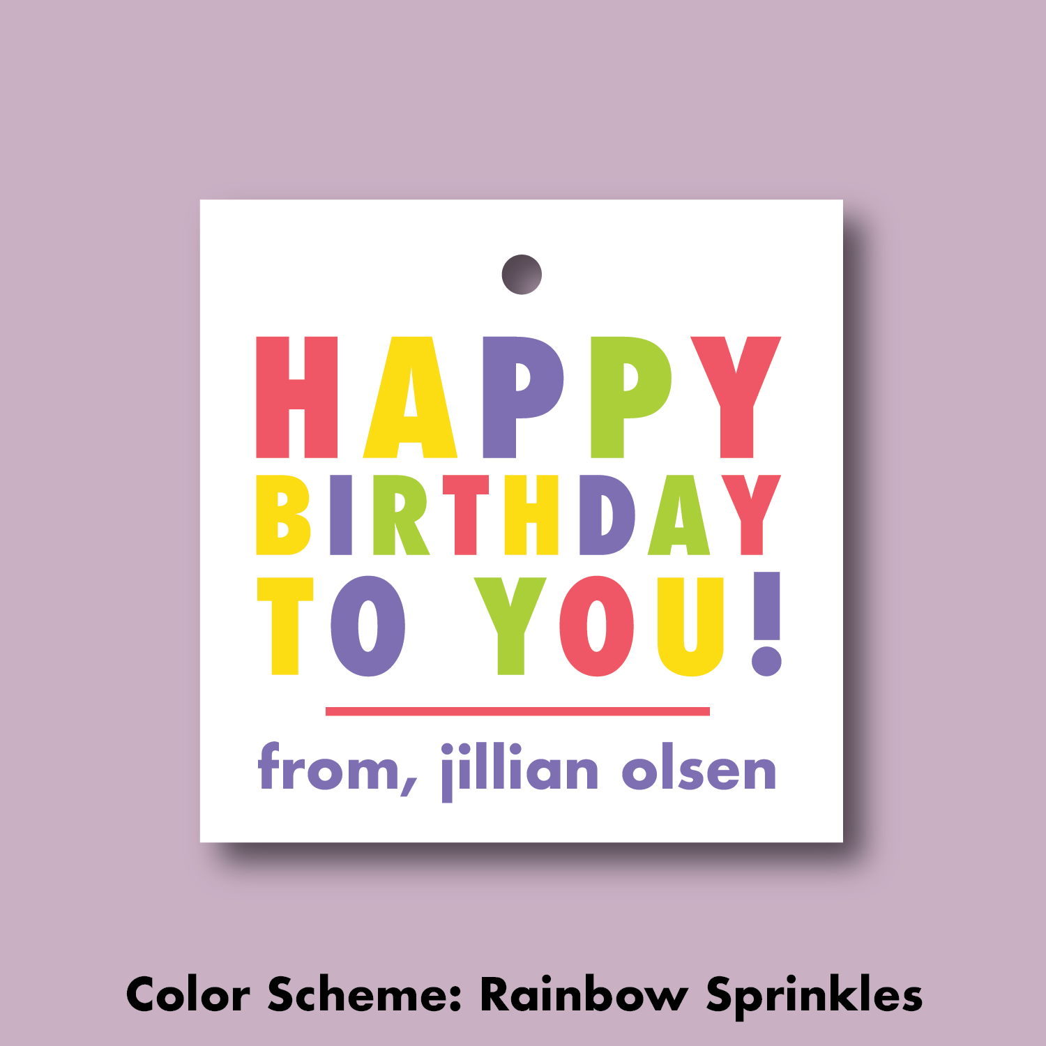 custom gift tags, girls gift tags, custom gift tags for girls, kids gift tags, rainbow gift tags, happy birthday tags, rainbow birthday tags, bright birthday gift tags, fun custom birthday tags, happy birthday to you kids gift tags, girly gift tags, girls birthday gift tags, kids birthday gift tags, custom family name birthday tags, gift from tags