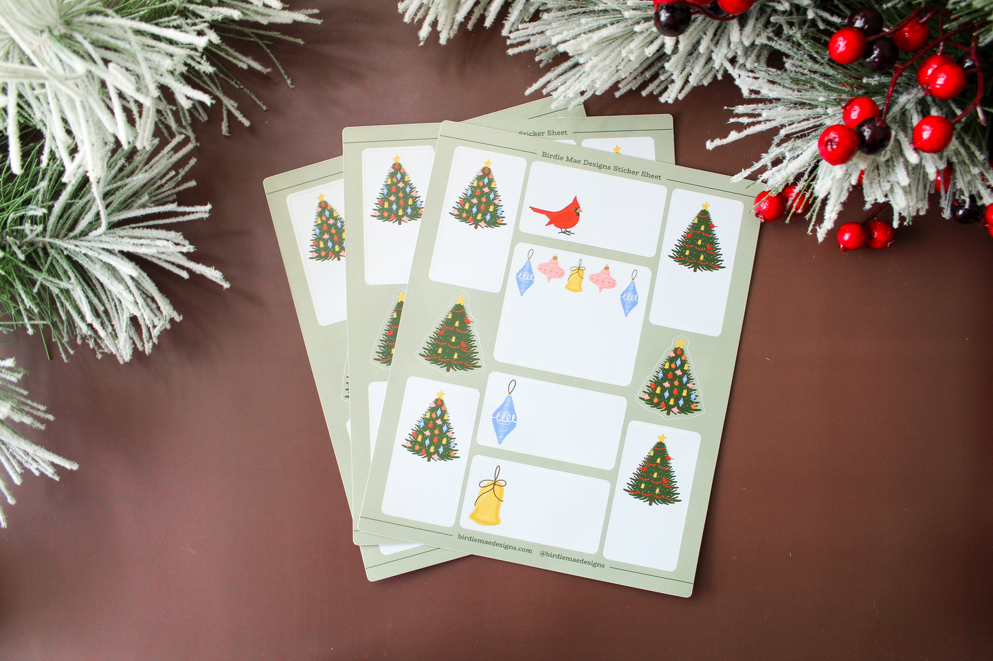 Christmas Sticker sheet gift tags