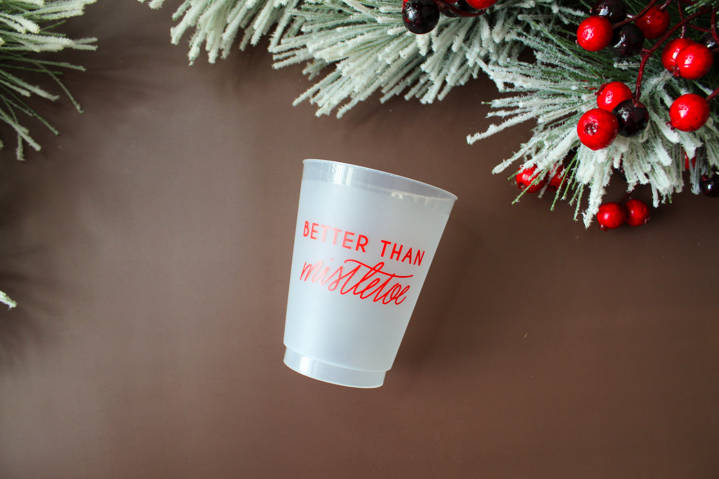 holiday cocktails, 'Better Than Mistletoe party cup. holiday party, hostess gift