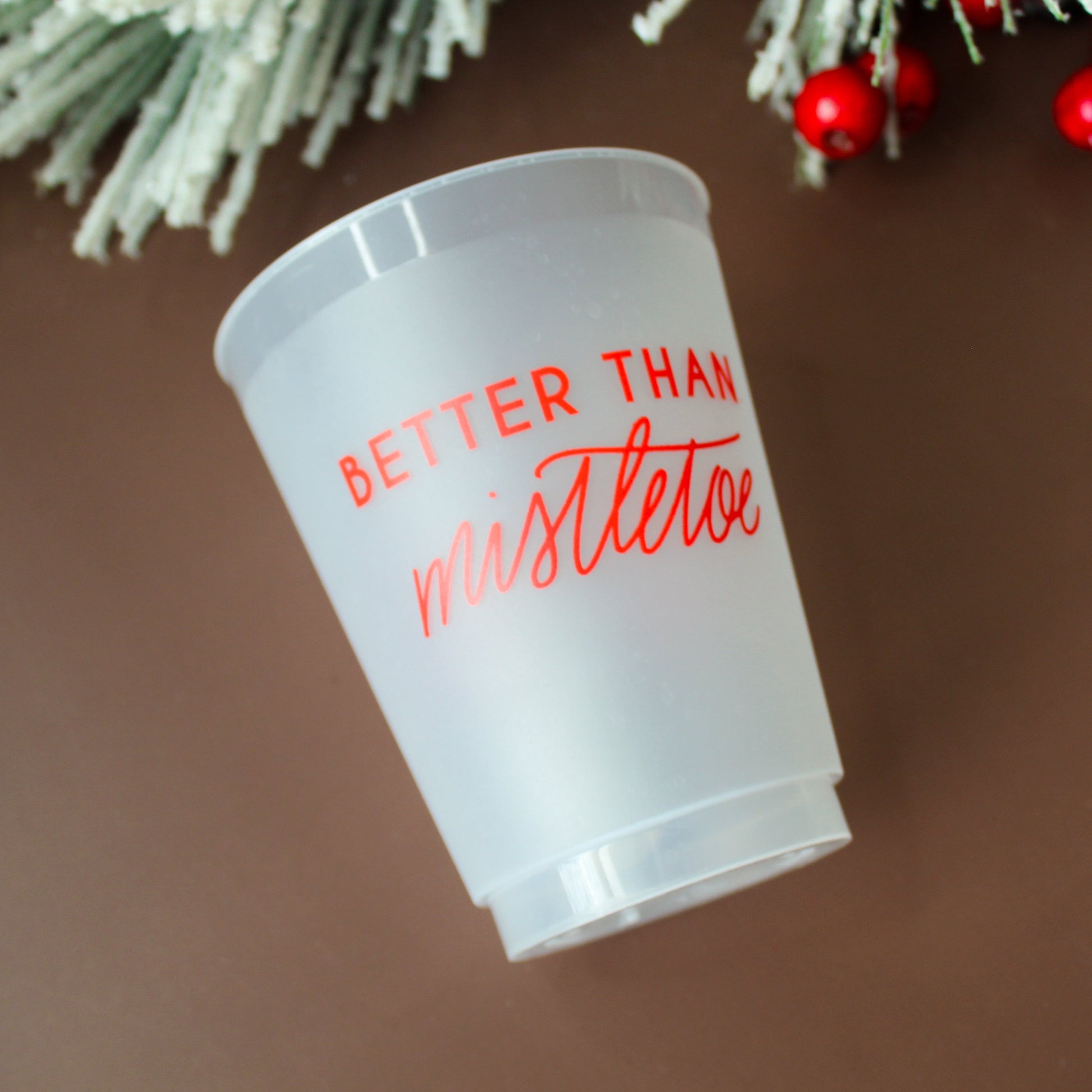 holiday cocktails, 'Better Than Mistletoe party cup. holiday party, hostess gift