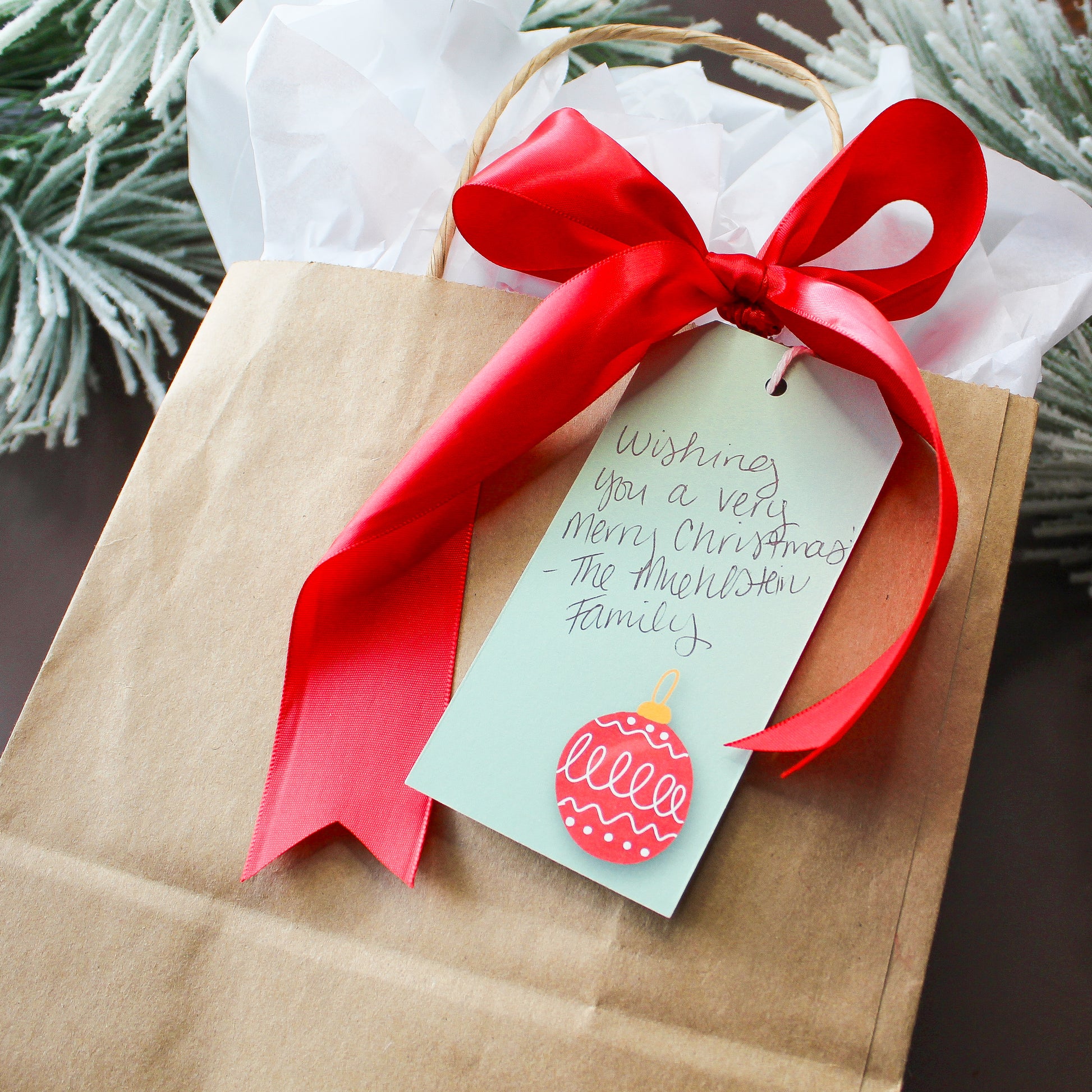 Our Red Vintage Christmas Ornament gift tags add a festive touch to your holiday presents. These cute tags come in sets of eight and include pre-cut string. 