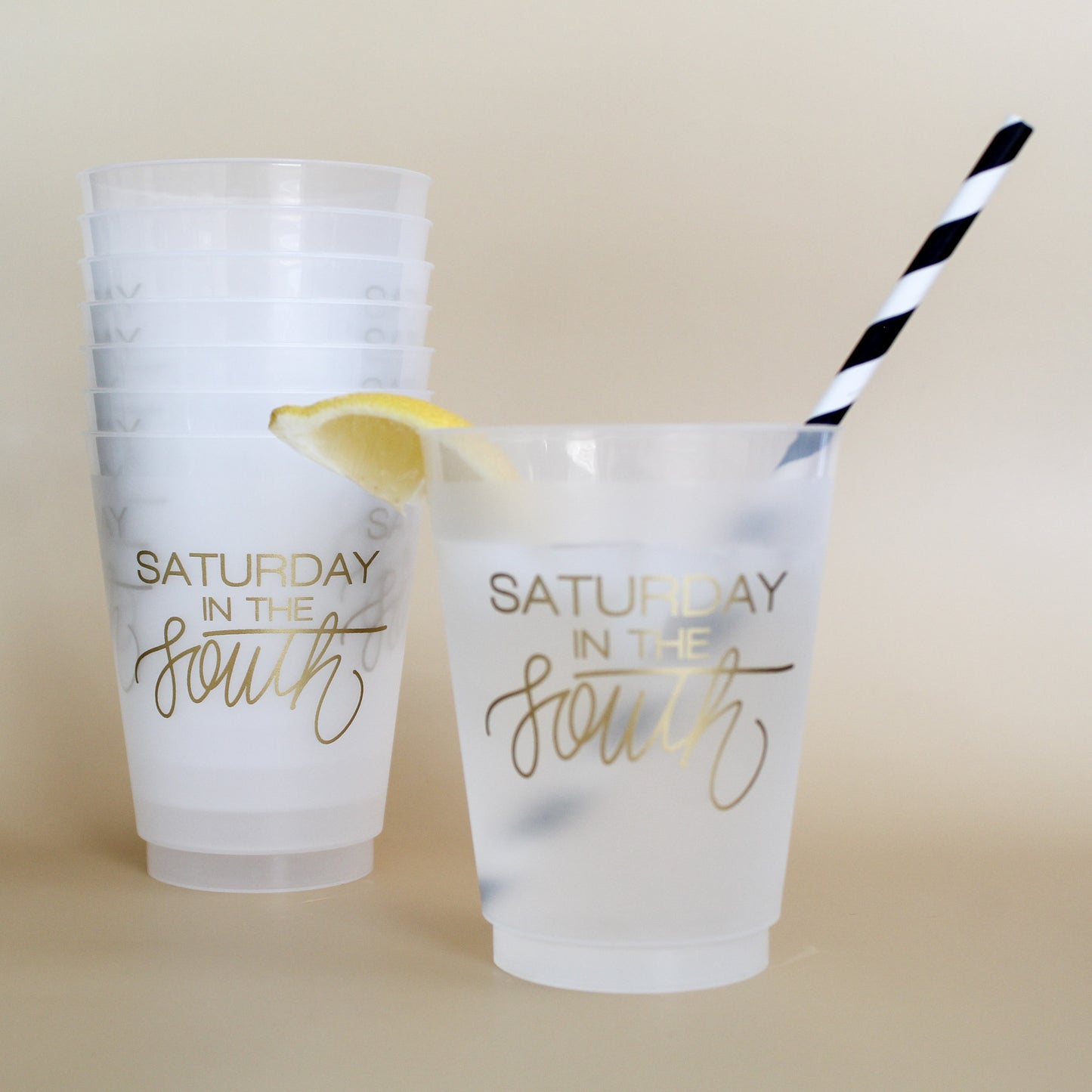 Saturday In The South (Gold) Party Cups