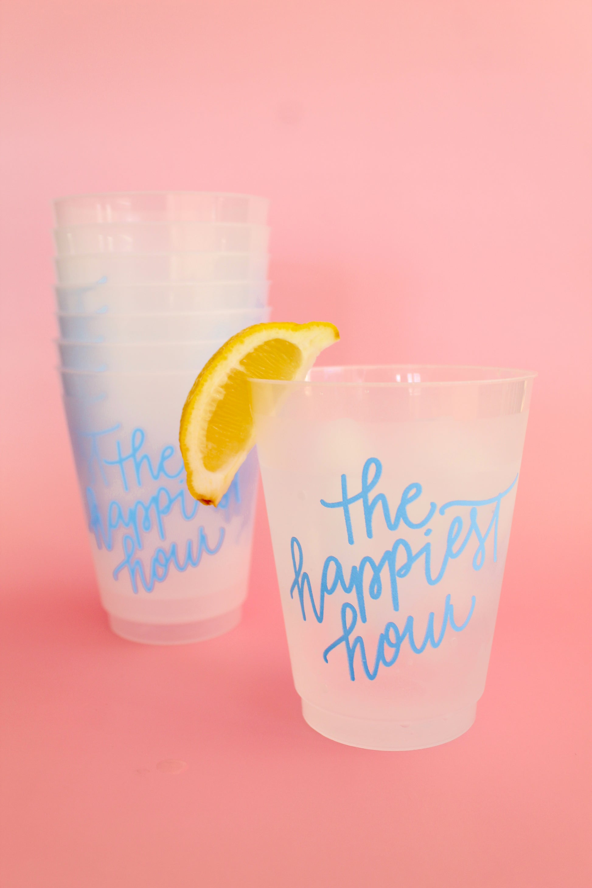 happy hour cups, happiest hour cups, cocktail cups, frostflex cups, acrylic cups, bachelorette party cup, happy hour party cup, bar cart supplies, outdoor party cup, girls trip cup, girls weekend cup, the happiest hour cup