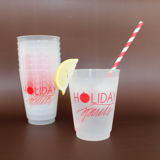 Holiday Spirits Christmas Party Cups