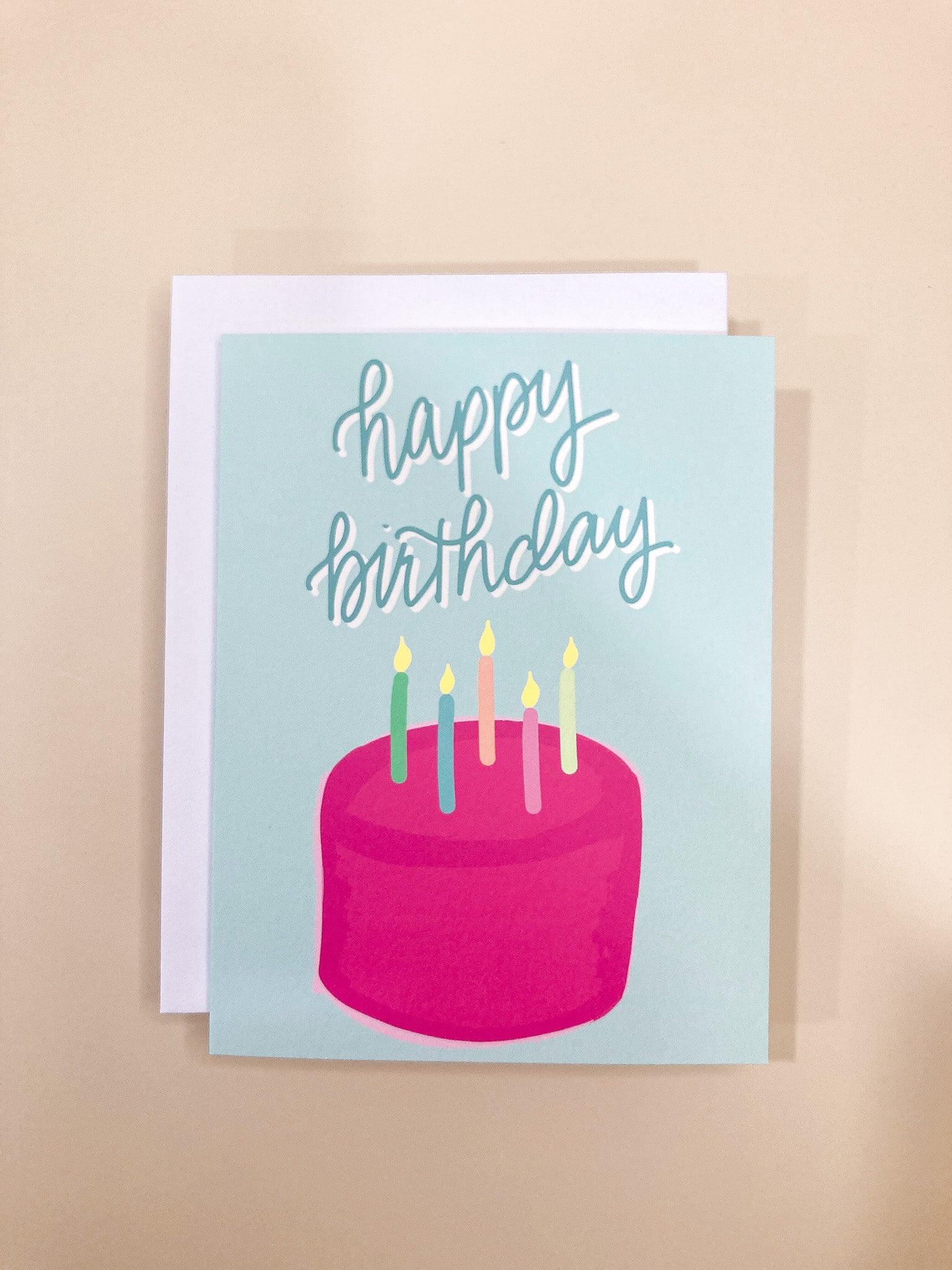 Birthday Card. Each card measures 4.25" in height by 5.5" in width, featuring a blank interior for your personal message
