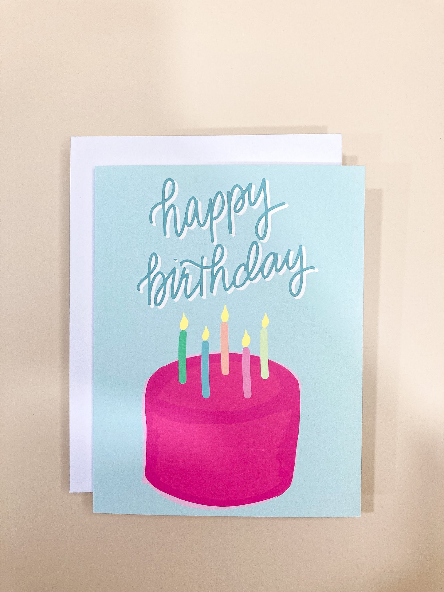Birthday Card. Each card measures 4.25" in height by 5.5" in width, featuring a blank interior for your personal message