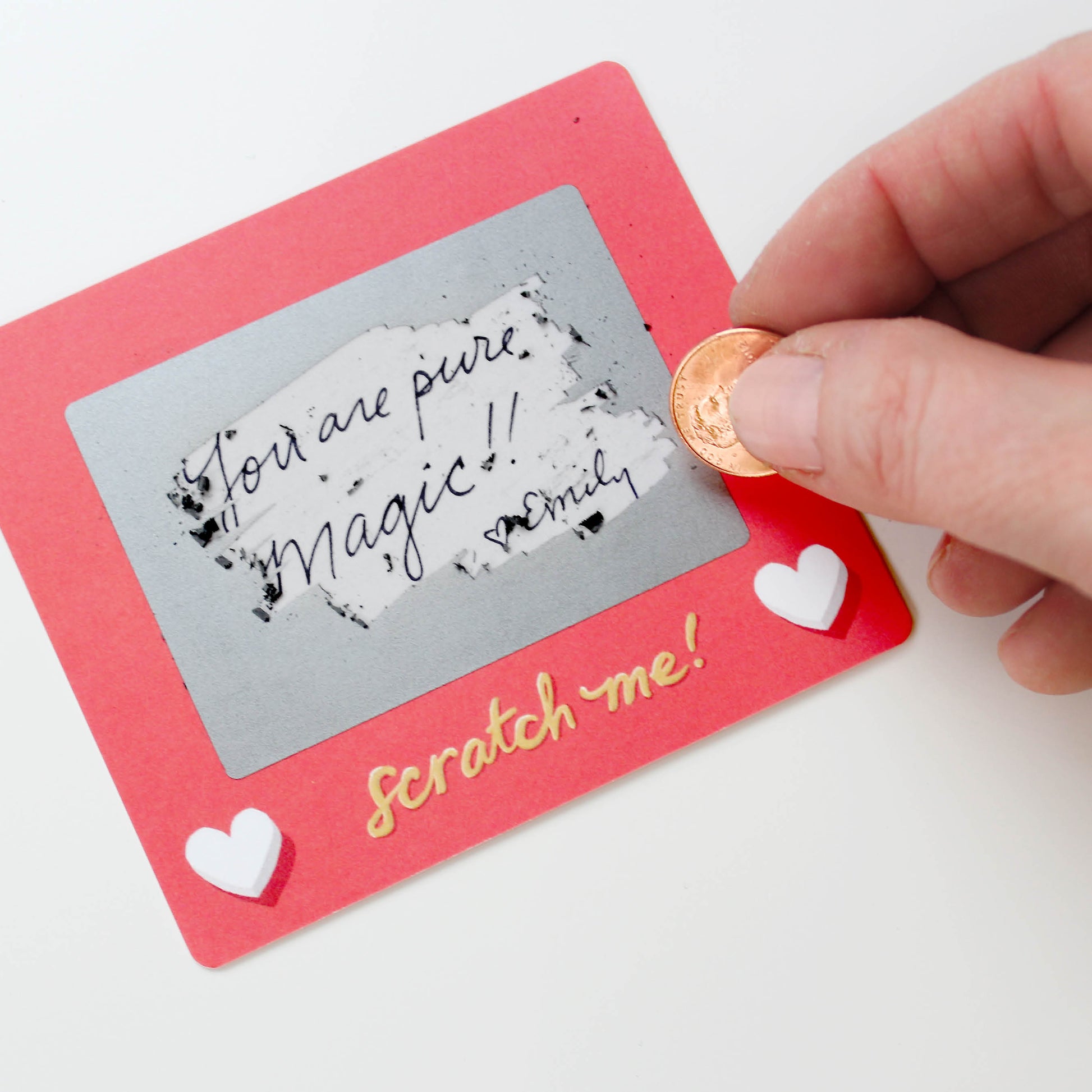 Scratch-a-Sketch scratch off notecards, fun lunchbox note cards