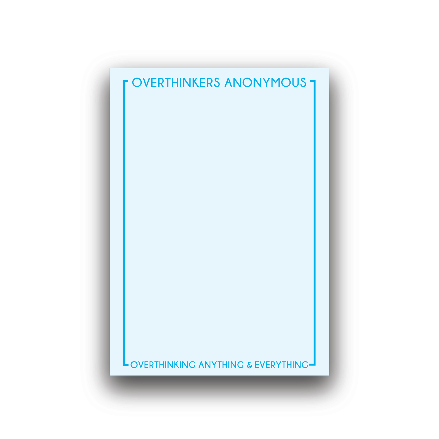 Overthinkers Notepad
Funny Stationery for Overthinkers
Overthinking Gifts
Humorous Desk Accessories
Overthinkers Anonymous Gift
Funny Notepad for Overthinkers
Quirky Notepad for Desk
Overthinking Stationery
Unique Gifts for Overthinkers
Funny Office Supplies
Overthinker Humor Notepad
Thought Organizer Notepad
Overthinking Problem Notepad
5x7 Tear-Off Notepad
Made in USA Notepad