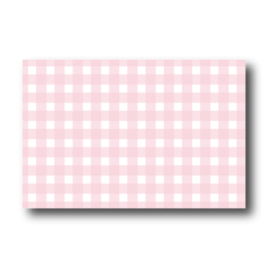 Pink Gingham Paper Place Mat