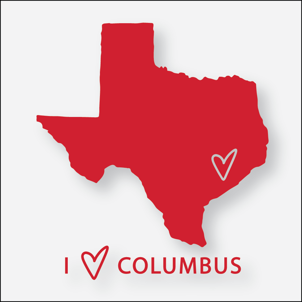 I <3 Columbus, Texas Sticker
